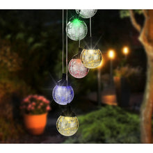 Load image into Gallery viewer, Lampada Solare a LED Decorativa in Vetro Crackle 6 Lampadine