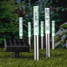 Carica l&#39;immagine nel visualizzatore di Gallery, Set 6 Luci Solari a LED con Bolle per giardino