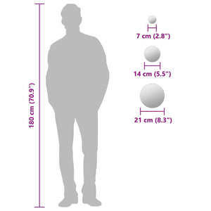 Set di Specchi da Parete 7 pz in Vetro Circolare