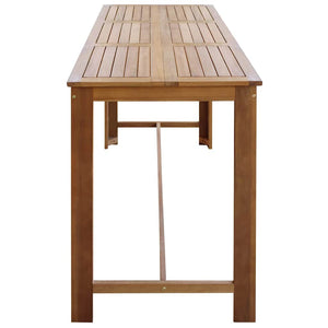 Tavolo Bar da Pranzo in Legno Massello di Acacia 150x70x105 cm
