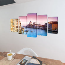 Indlæs billede til gallerivisning 5 pz Set Stampa su Tela da Muro Venezia 200 x 100 cm