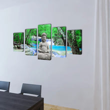 Carica l&#39;immagine nel visualizzatore di Gallery, 5 pz Set Stampa su Tela da Muro Buddha 200 x 100 cm