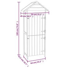 Load image into Gallery viewer, Casetta per attrezzi da Giardino 42,5x64x190 cm in legno