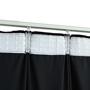 Tende Oscuranti con Ganci 2 pz Nere in Velluto 140x225 cm
