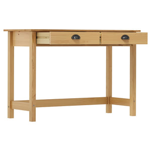 Tavolo Consolle 2 Cassetti 110x45x74 cm in Massello di Pino Miele