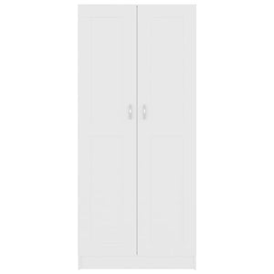 Libreria/Armadio Bianca 82,5x30,5x185,5 cm in Legno Multistrato