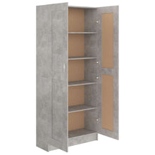 Indlæs billede til gallerivisning Libreria Armadio Grigio Cemento 82,5x30,5x185,5 cm in Legno Multistrato