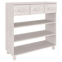 Indlæs billede til gallerivisning Tavolo Consolle Bianco 90x35x90 cm Legno Massello di Pino