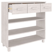 Indlæs billede til gallerivisning Tavolo Consolle Bianco 90x35x90 cm Legno Massello di Pino