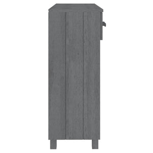 Mobiletto Consolle Grigio Scuro 90x35x90 cm Legno Massello di Pino