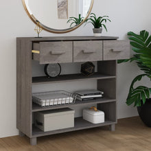 Indlæs billede til gallerivisning Mobiletto Consolle Grigio Chiaro 90x35x90 cm Legno Massello di Pino