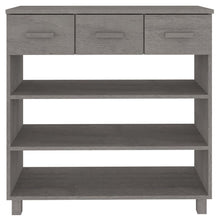 Indlæs billede til gallerivisning Mobiletto Consolle Grigio Chiaro 90x35x90 cm Legno Massello di Pino