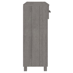 Mobiletto Consolle Grigio Chiaro 90x35x90 cm Legno Massello di Pino