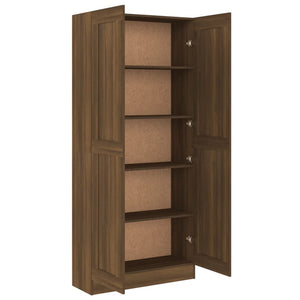 Libreria/Armadio Rovere Marrone 82,5x30,5x185,5 cm in Legno Multistrato