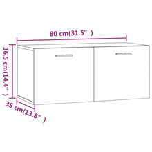 Load image into Gallery viewer, Mobiletto a Muro Anta a ribalta Bianco Lucido 80x36x50 cm Legno Multistrato