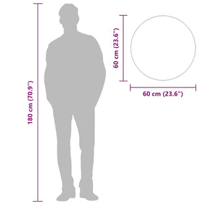 Specchio da Parete Dorato Ø 60 cm Rotondo