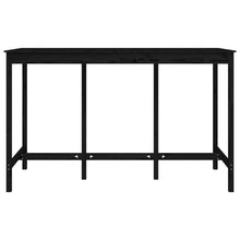 Indlæs billede til gallerivisning Tavolo Bar Nero 180x80x110 cm in Legno Massello di Pino