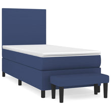 Load image into Gallery viewer, Letto Singolo Maxi (con Materasso) + Ottomana Blu 100x200 cm in Tessuto