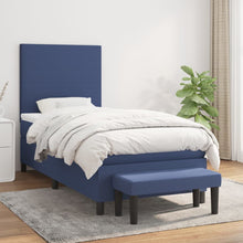 Indlæs billede til gallerivisning Letto Singolo Maxi (con Materasso) + Ottomana Blu 100x200 cm in Tessuto