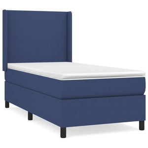 Letto Singolo Maxi (con Materasso) Blu 100x200 cm in Tessuto