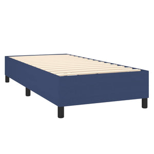 Letto Singolo Maxi (con Materasso) Blu 100x200 cm in Tessuto