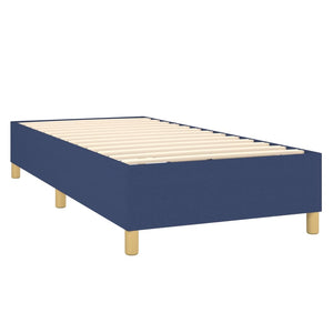 Letto Singolo Maxi (con Materasso) Blu 100x200 cm in Tessuto