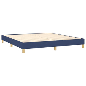 Letto Matrimoniale (con Materasso) LED 160x200 cm in Tessuto Blu