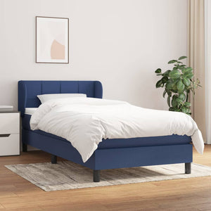 Letto Singolo Maxi (con Materasso) Blu 100x200 cm in Tessuto