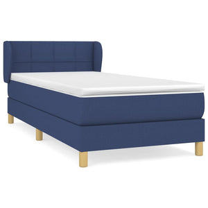 Letto Singolo Maxi (con Materasso) Blu 100x200 cm in Tessuto