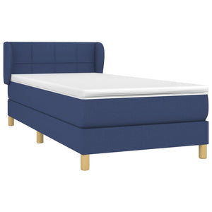 Letto Singolo Maxi (con Materasso) Blu 100x200 cm in Tessuto