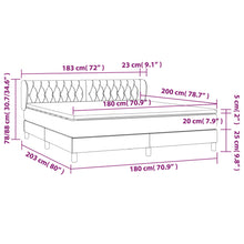 Load image into Gallery viewer, Letto Matrimoniale con Materasso Grigio Scuro 180x200 cm Velluto