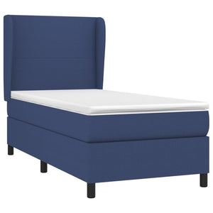 Letto Singolo Maxi (con Materasso) Blu 100x200 cm in Tessuto