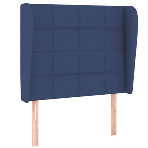 Letto Singolo Maxi (con Materasso) Blu 100x200 cm in Tessuto