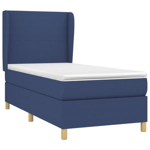 Letto Singolo Maxi (con Materasso) Blu 100x200 cm in Tessuto