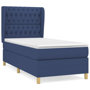 Letto Singolo Maxi (con Materasso) Blu 100x200 cm in Tessuto