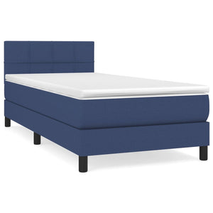 Letto Singolo Maxi (con Materasso) Blu 100x200 cm in Tessuto