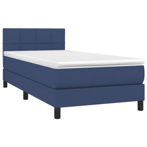 Letto Singolo Maxi (con Materasso) Blu 100x200 cm in Tessuto