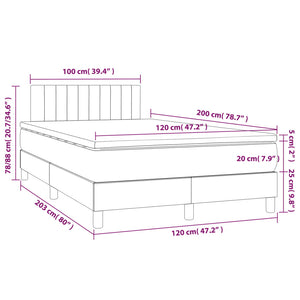 Letto 1 Piazza 1/2 (con Materasso) Blu 120x200 cm in Tessuto