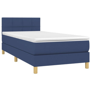 Letto Singolo Maxi (con Materasso) Blu 100x200 cm in Tessuto