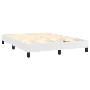 Letto alla Francese (con Materasso) Bianco 140x190 cm in Similpelle