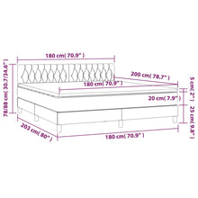 Load image into Gallery viewer, Letto Matrimoniale con Materasso Grigio Scuro 180x200 cm Velluto