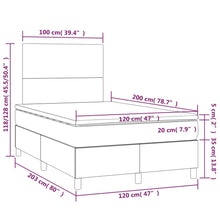 Indlæs billede til gallerivisning Letto 1 Piazza 1/2 (con Materasso) Blu 120x200 cm in Tessuto