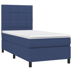 Letto Singolo Maxi (con Materasso) Blu 100x200 cm in Tessuto