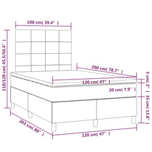 Indlæs billede til gallerivisning Letto 1 Piazza 1/2 (con Materasso) Blu 120x200 cm in Tessuto