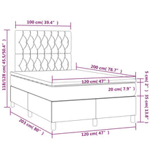 Load image into Gallery viewer, Letto 1 Piazza 1/2 (con Materasso) Blu 120x200 cm in Tessuto