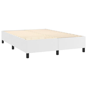 Letto alla Francese (con Materasso) Bianco 140x190 cm in Similpelle