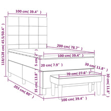 Load image into Gallery viewer, Letto Singolo Maxi (con Materasso) + Ottomana Blu 100x200 cm in Tessuto