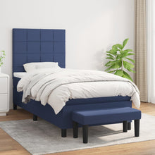 Indlæs billede til gallerivisning Letto Singolo Maxi (con Materasso) + Ottomana Blu 100x200 cm in Tessuto