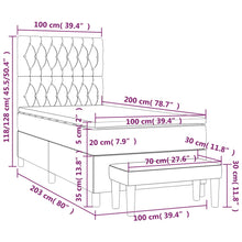 Load image into Gallery viewer, Letto Singolo Maxi (con Materasso) + Ottomana Blu 100x200 cm in Tessuto