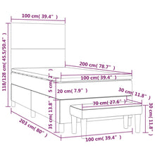 Load image into Gallery viewer, Letto Singolo Maxi (con Materasso) Blu 100x200 cm in Tessuto + Ottomana